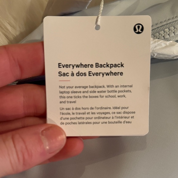Lululemon Athletica starch blue Everywhere Backpack 22L - Picture 2 of 6